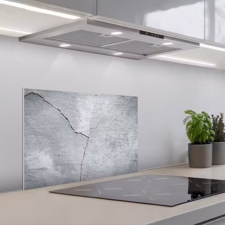 Spatscherm keuken - Beton - Scheur - Grijs — 5