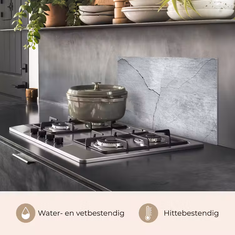 Spatscherm keuken - Beton - Scheur - Grijs — 7