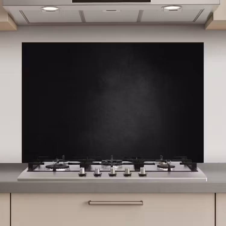 Spatscherm keuken - Beton - Zwart - Grijs - Structuur - Industrieel — 1