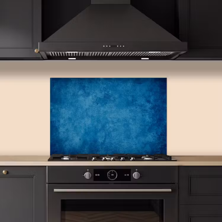 Spatscherm keuken - Beton - Blauw - Vintage - Structuur - Industrieel — 2
