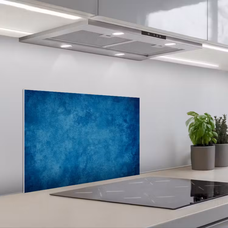 Spatscherm keuken - Beton - Blauw - Vintage - Structuur - Industrieel — 5