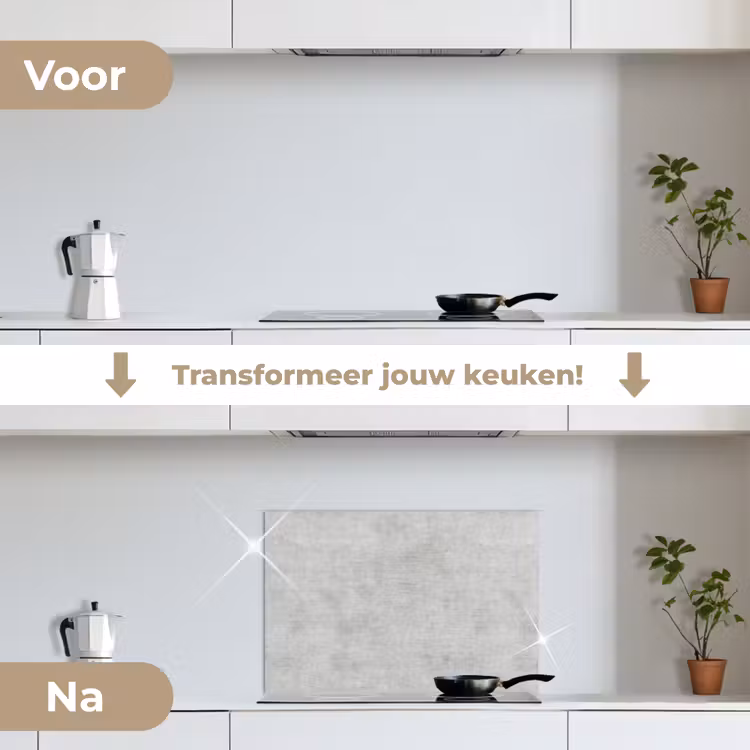 Spatscherm keuken - Beton - Grijs - Industrieel - Patroon — 3