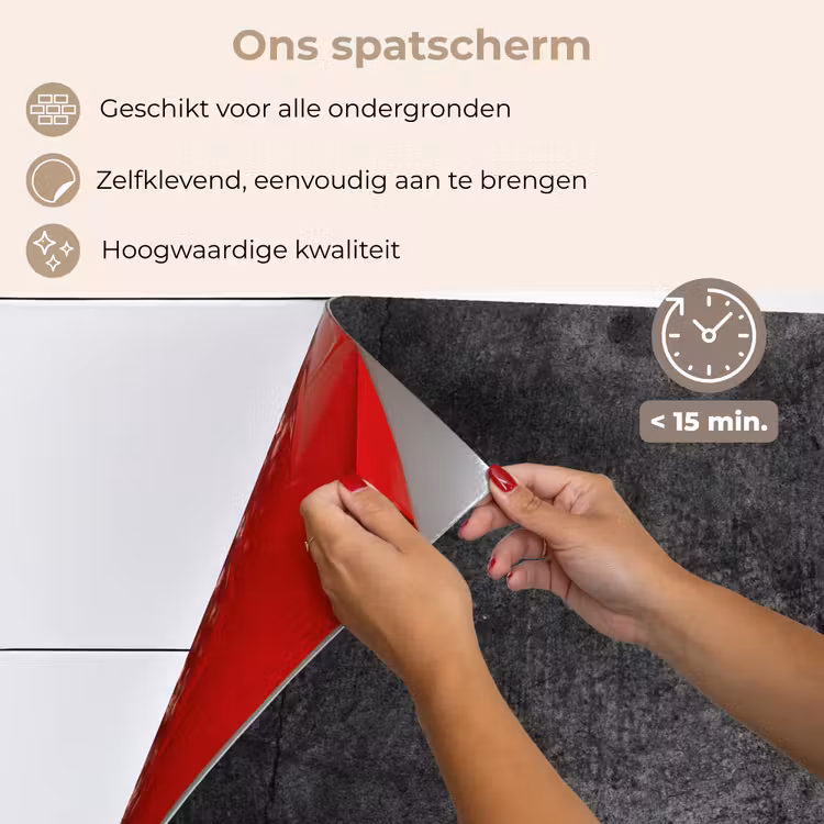 Spatscherm keuken - Beton - Structuur - Retro - Zwart - Grijs - Rustiek — 4