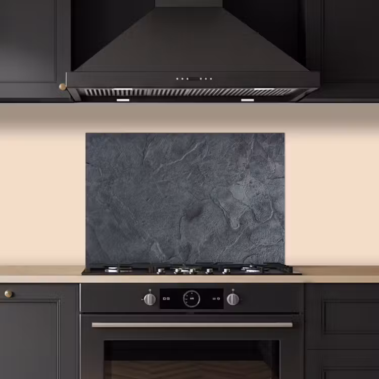 Spatscherm keuken - Grijs - Beton - Leisteen - Structuur - Retro — 2