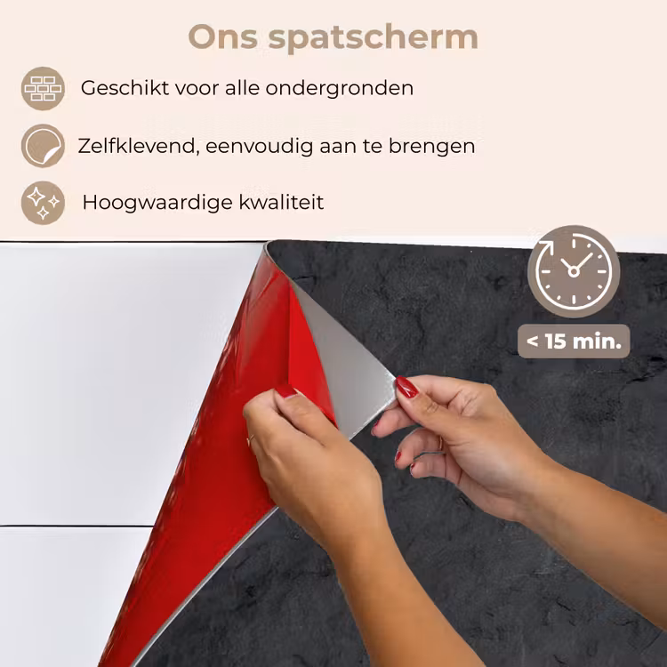 Spatscherm keuken - Grijs - Cement - Beton - Industrieel - Structuur — 4
