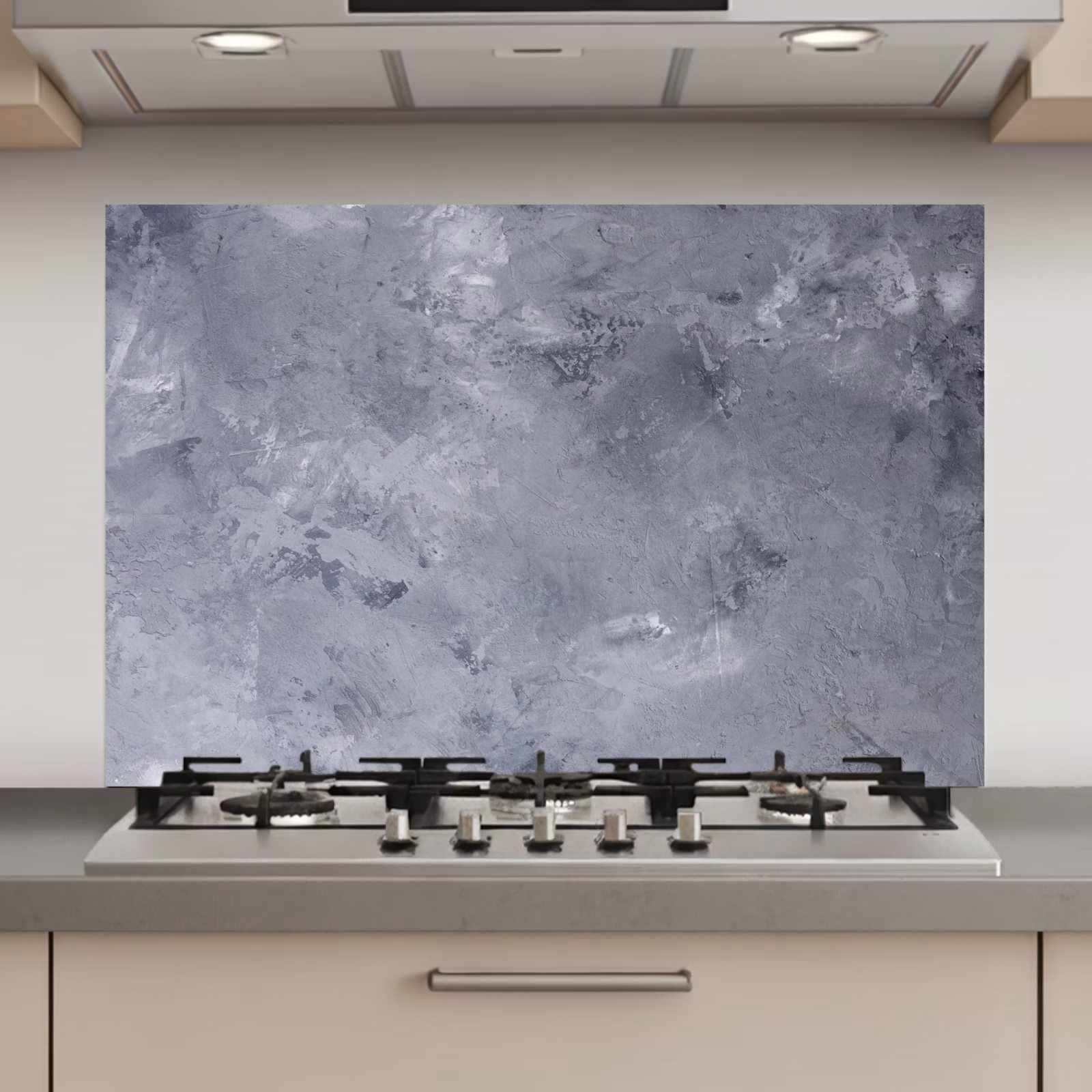 Spatscherm keuken - Leisteen - Beton - Retro - Structuren - Grijs - Rustiek — 1