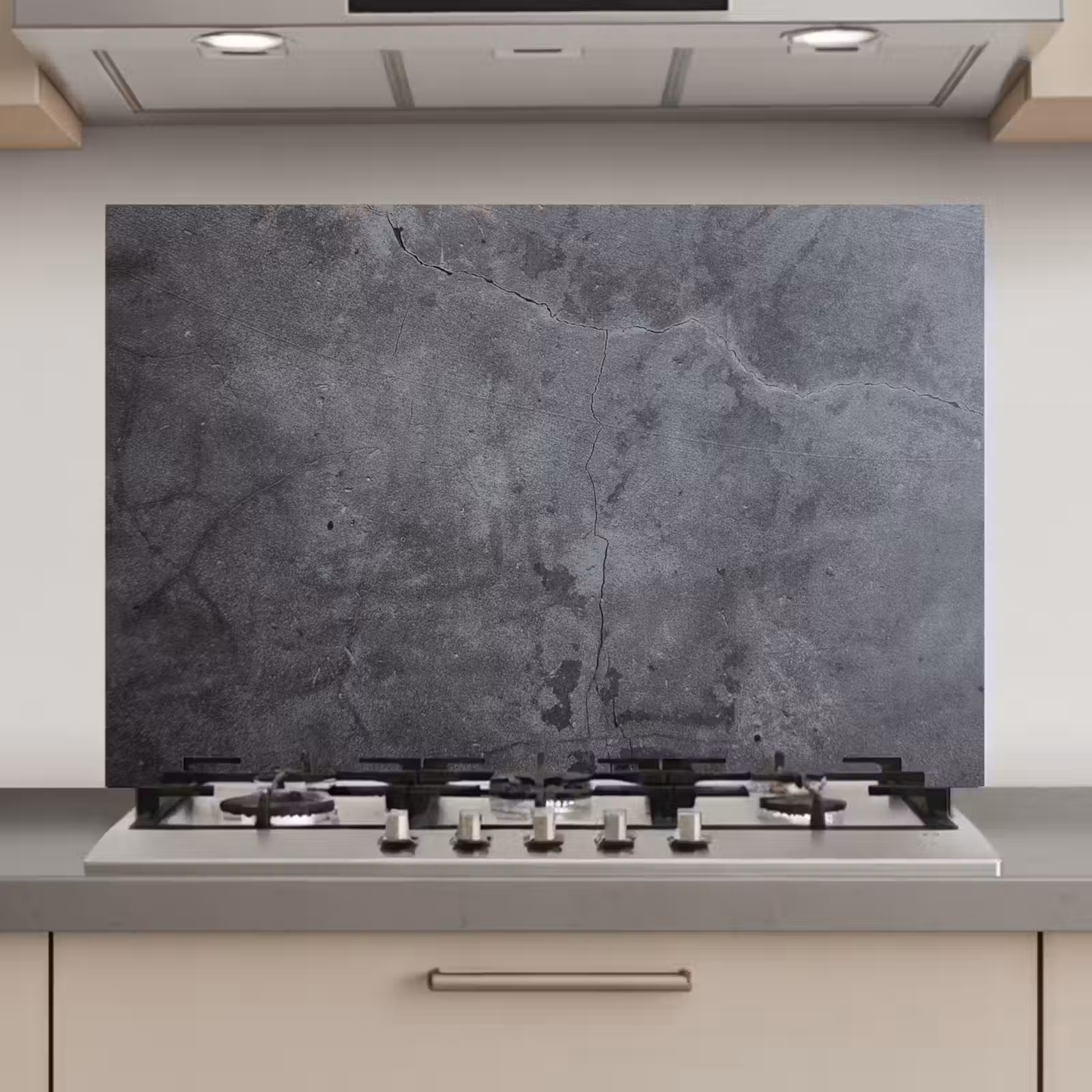 Spatscherm keuken - Schaduwspel op Beton — 1