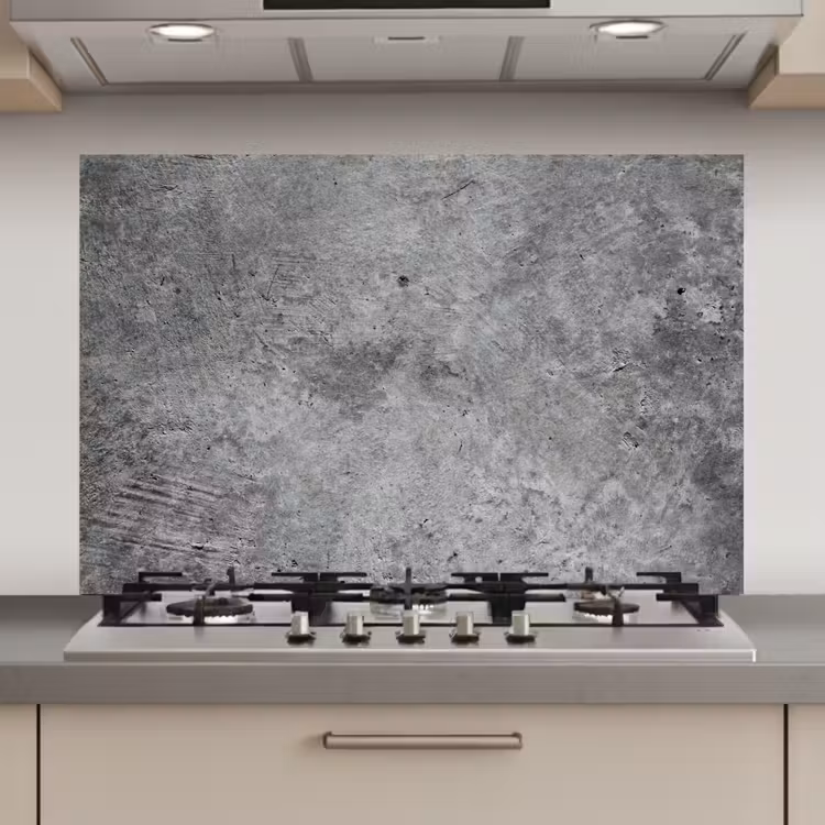 Spatscherm keuken - Beton - Leisteen - Grijs -Betonstructuur — 1