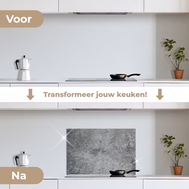 Spatscherm keuken - Beton - Leisteen - Grijs -Betonstructuur — 3
