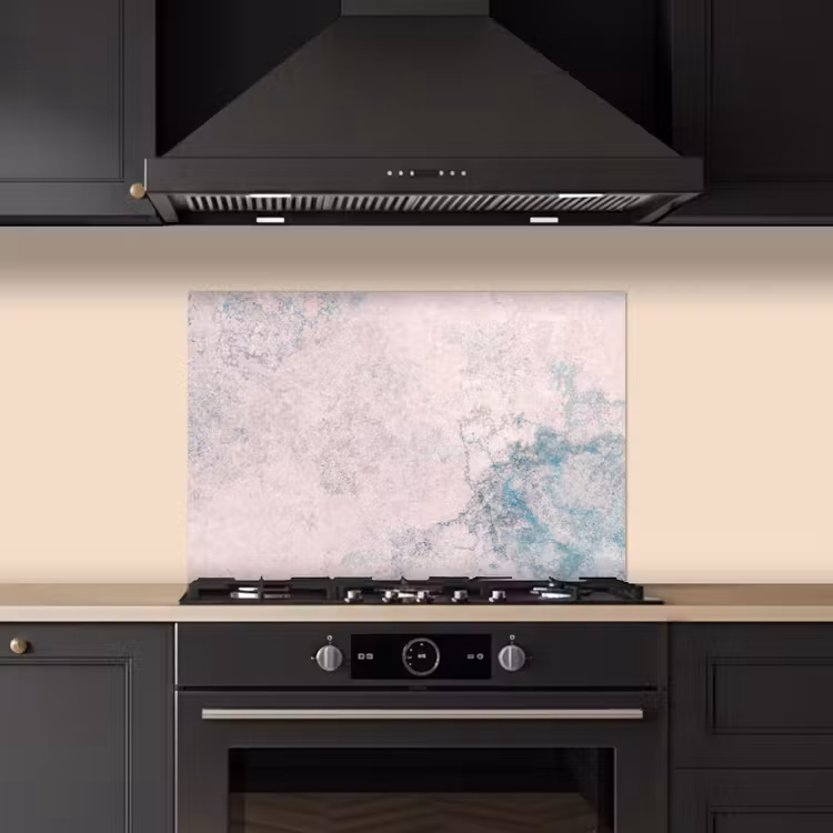 Spatscherm keuken - Cement - Beton - Retro - Industrieel - Wit - Blauw — 2