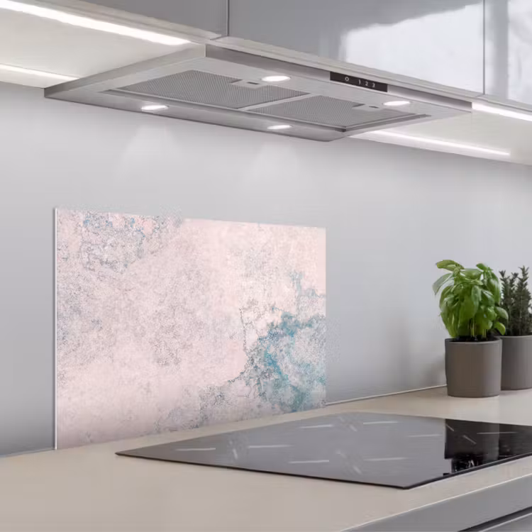 Spatscherm keuken - Cement - Beton - Retro - Industrieel - Wit - Blauw — 5