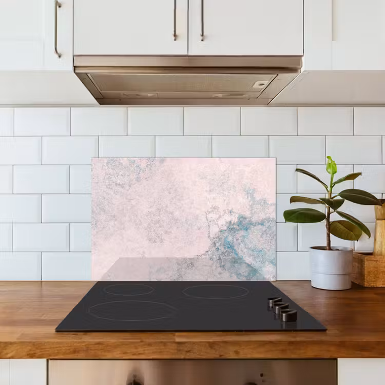 Spatscherm keuken - Cement - Beton - Retro - Industrieel - Wit - Blauw — 6