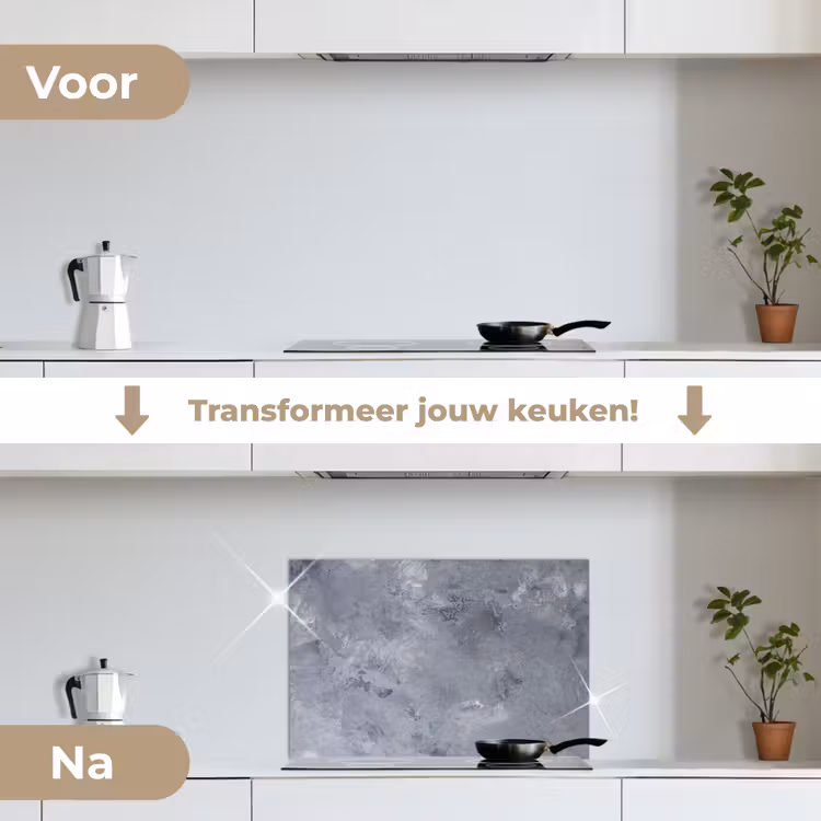Spatscherm keuken - Leisteen - Beton - Retro - Structuren - Grijs - Rustiek — 3