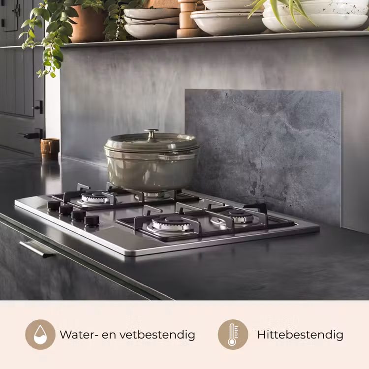 Spatscherm keuken - Schaduwspel op Beton — 7