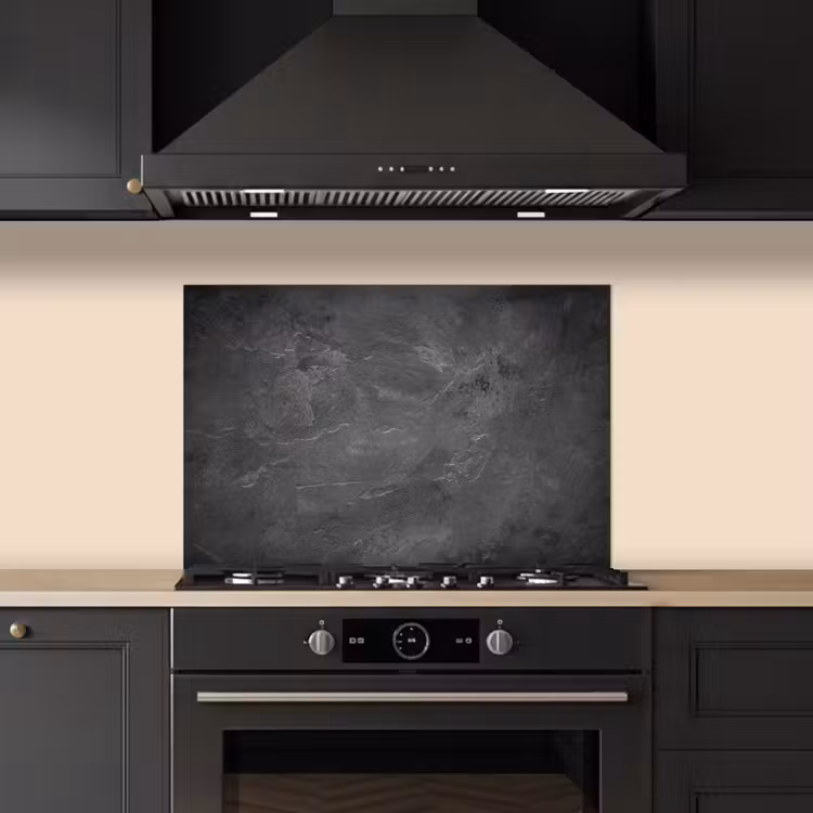 Spatscherm keuken - Schemerig Betonlandschap — 2