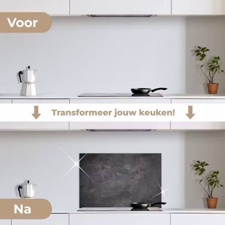 Spatscherm keuken - Schemerig Betonlandschap — 3