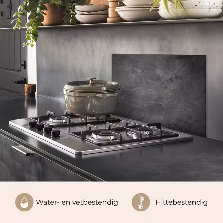 Spatscherm keuken - Schemerig Betonlandschap — 7
