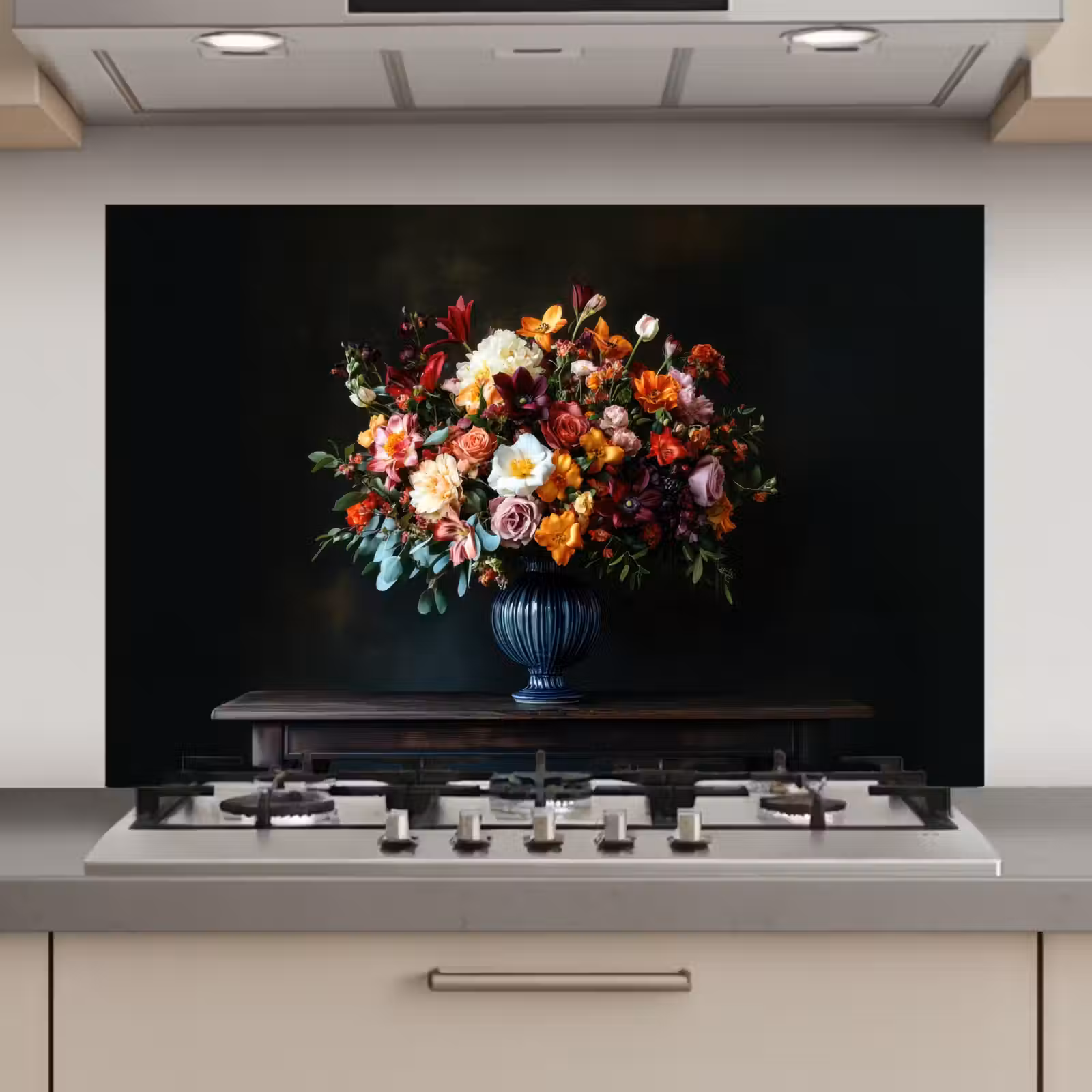 Spatscherm keuken - Groot - Bloemen - Vaas - Boeket — 1