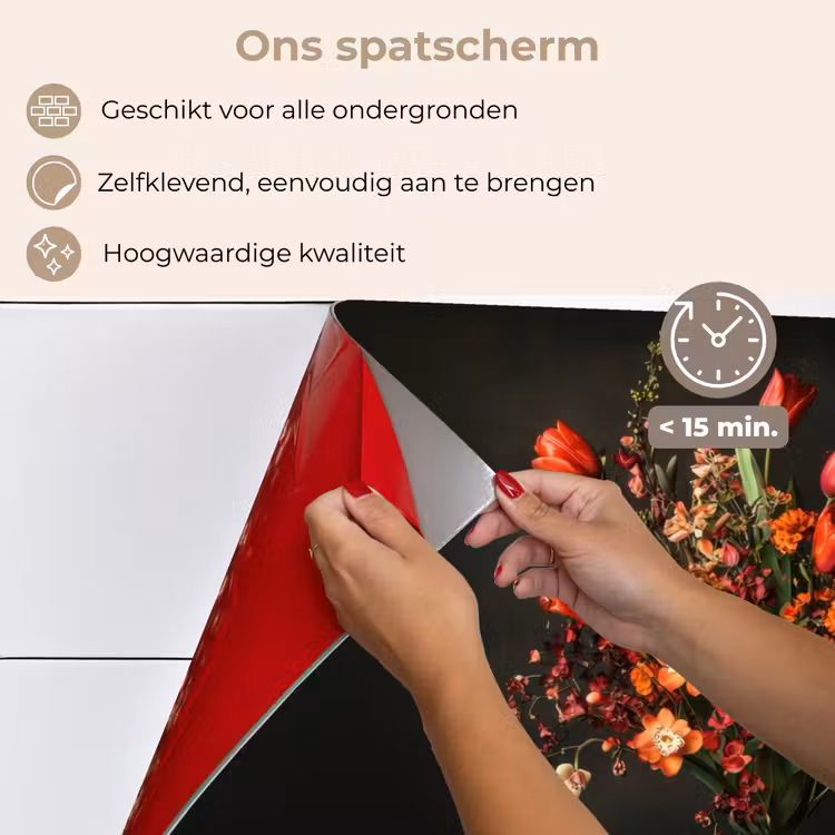Spatscherm keuken - Bloemen - Takken - Boeket — 4