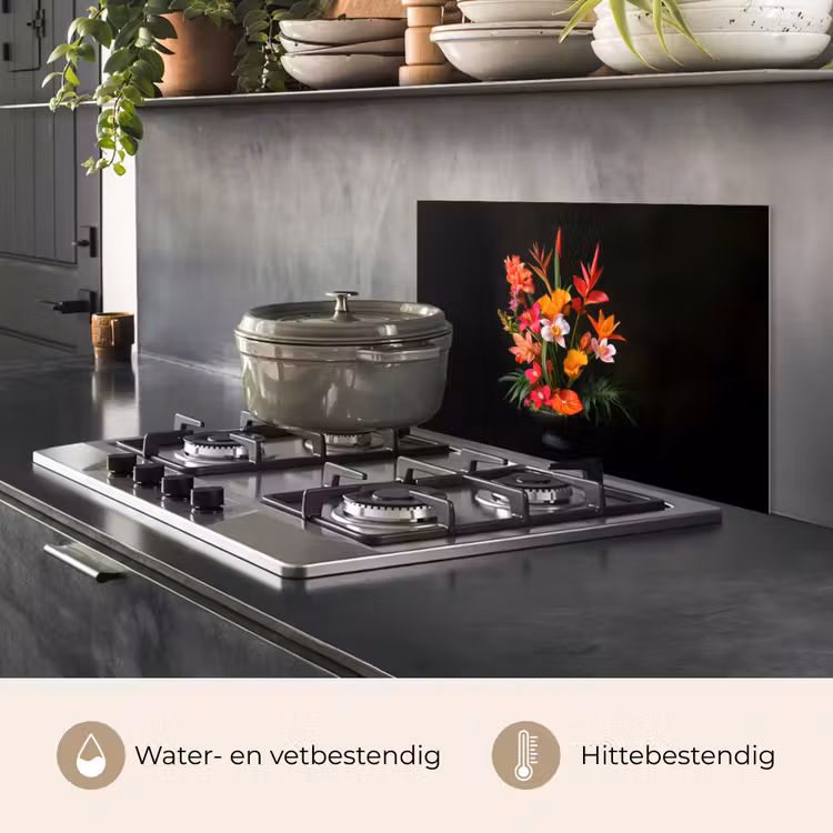 Spatscherm keuken - Boeket - Bloemen - Exotisch — 7