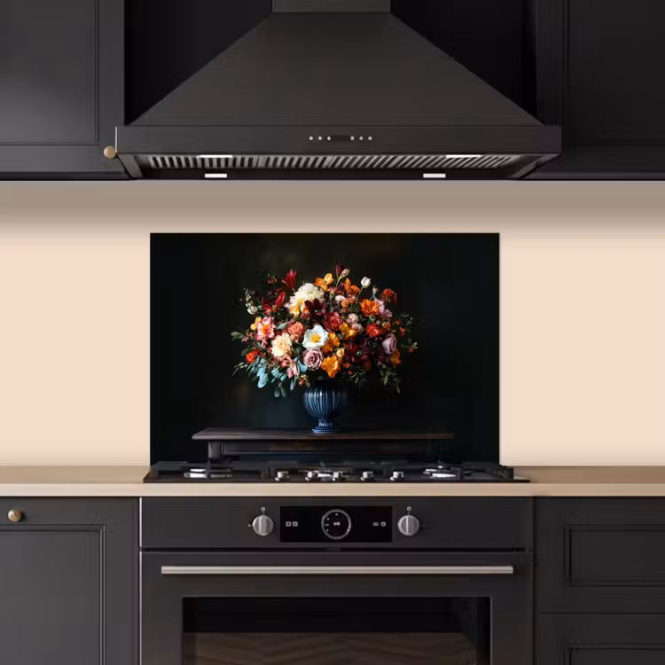 Spatscherm keuken - Groot - Bloemen - Vaas - Boeket — 2