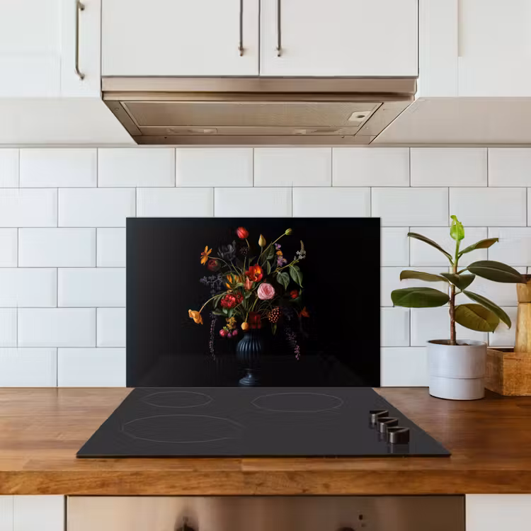 Spatscherm keuken - Bloemen - Bessen - Klassiek — 6