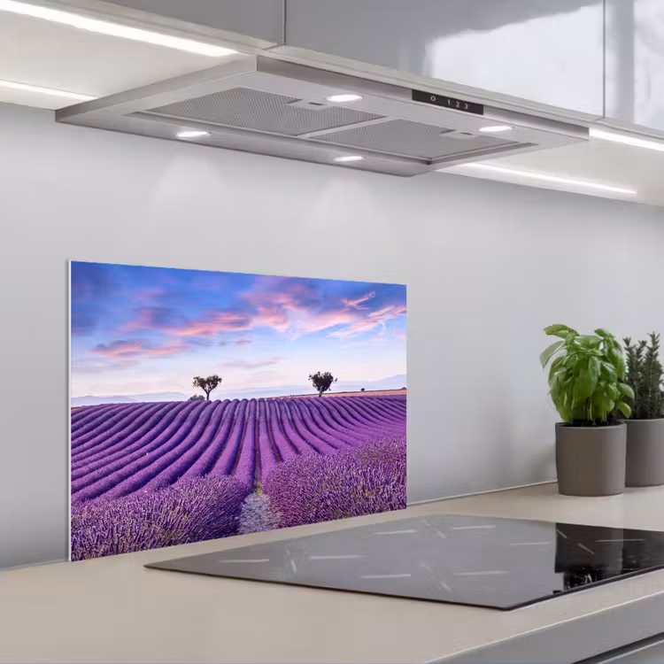 Spatscherm keuken - Lavendel - Natuur - Paars - Bomen - Bloemen — 5