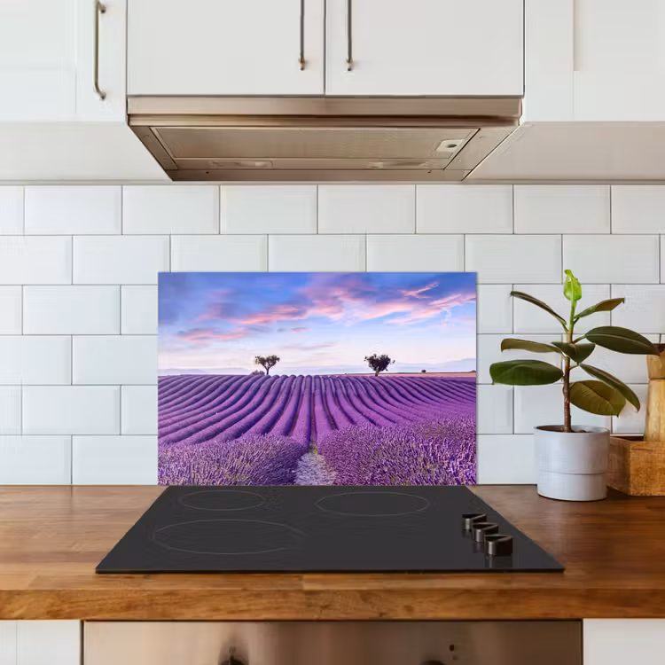 Spatscherm keuken - Lavendel - Natuur - Paars - Bomen - Bloemen — 6