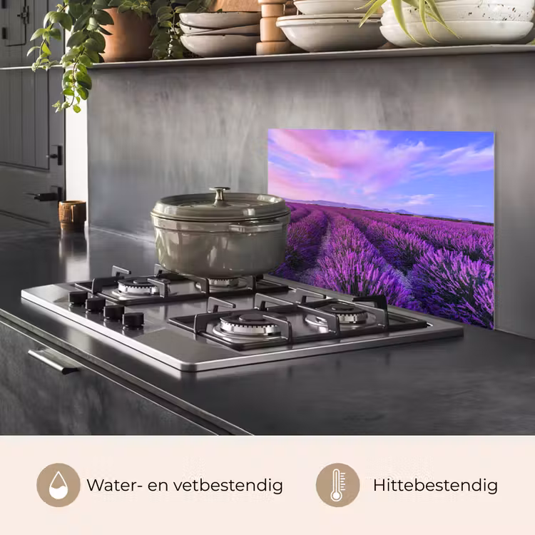 Spatscherm keuken - Lavendel - Paars - Bloemen - Natuur — 7