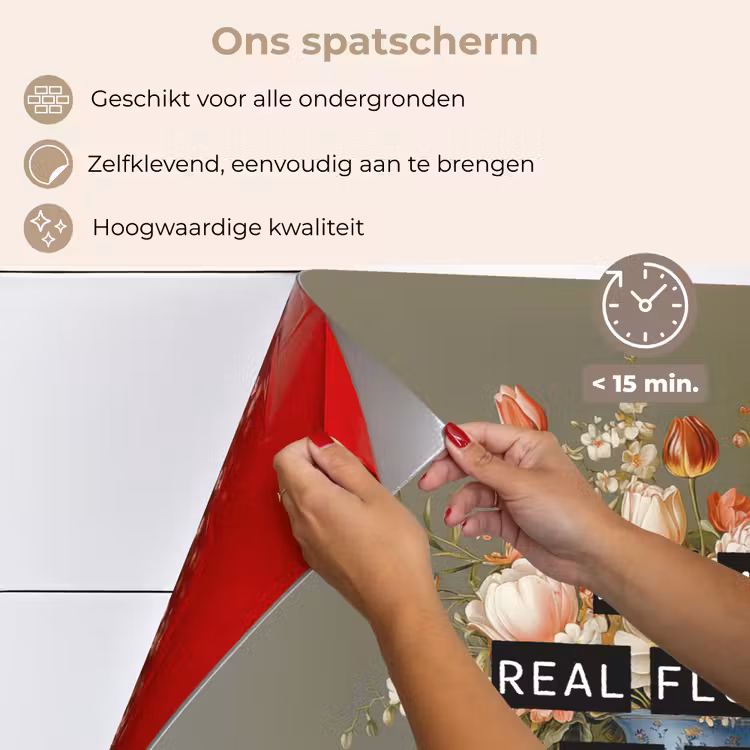 Spatscherm keuken - Bloem - Quote - Vintage - Art — 4