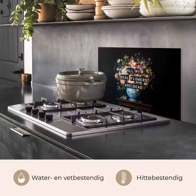 Spatscherm keuken - Bloemen - Art - Pastel - Quotes — 7