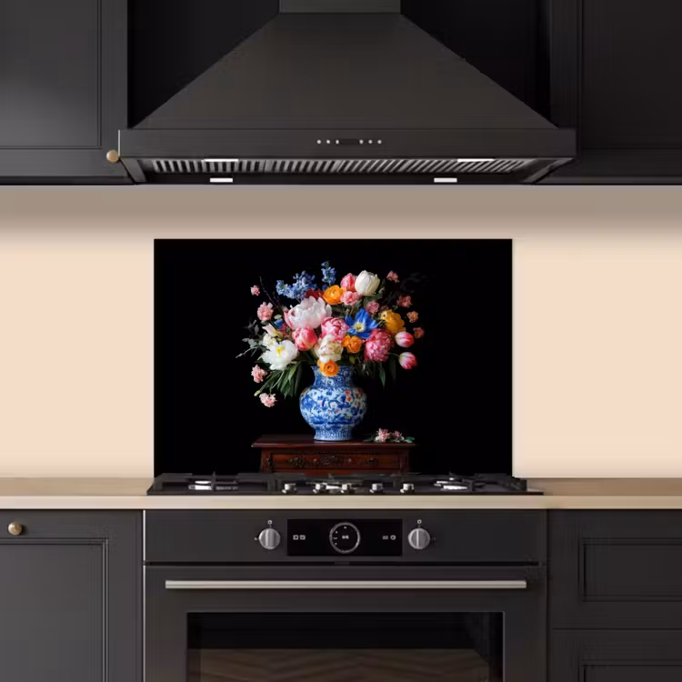 Spatscherm keuken - Rozen - Bloemen - Vaas - Boeket — 2