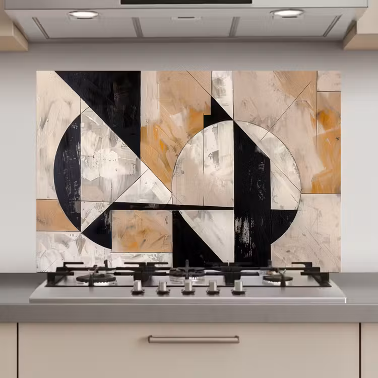 Spatscherm keuken - Abstract - Modern - Geometrisch - Pastel — 1