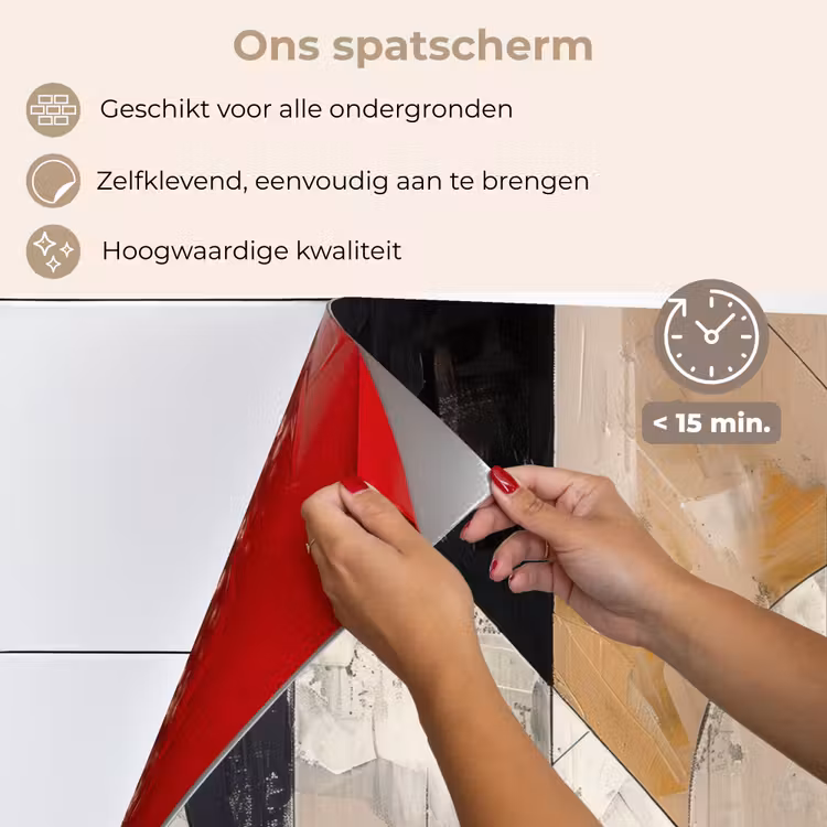 Spatscherm keuken - Abstract - Modern - Geometrisch - Pastel — 4