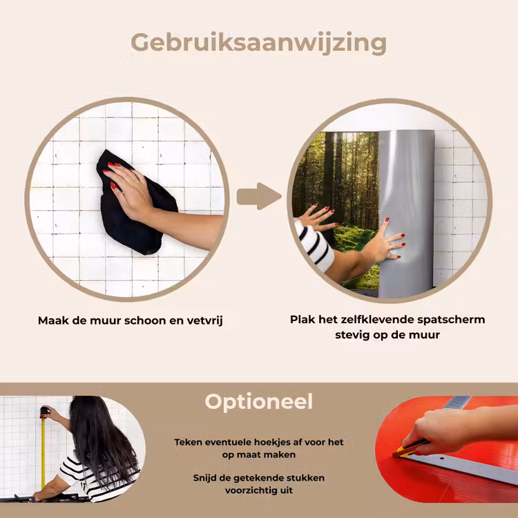 Spatscherm keuken - Bomen - Bos - Mos - Planten - Zon - Natuur — 8