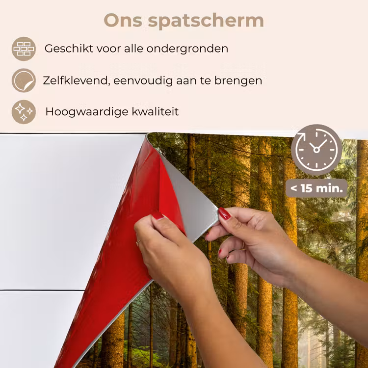 Spatscherm keuken - Bos - Natuur - Bomen - Landschap - Bladeren — 4