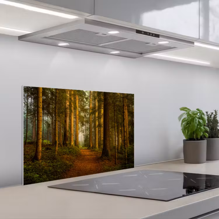 Spatscherm keuken - Bos - Natuur - Bomen - Landschap - Bladeren — 5