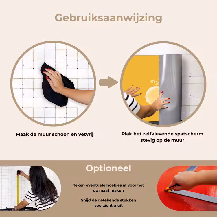 Spatscherm keuken - Citroenen - Illustratie - Minimalistisch - Geel — 8