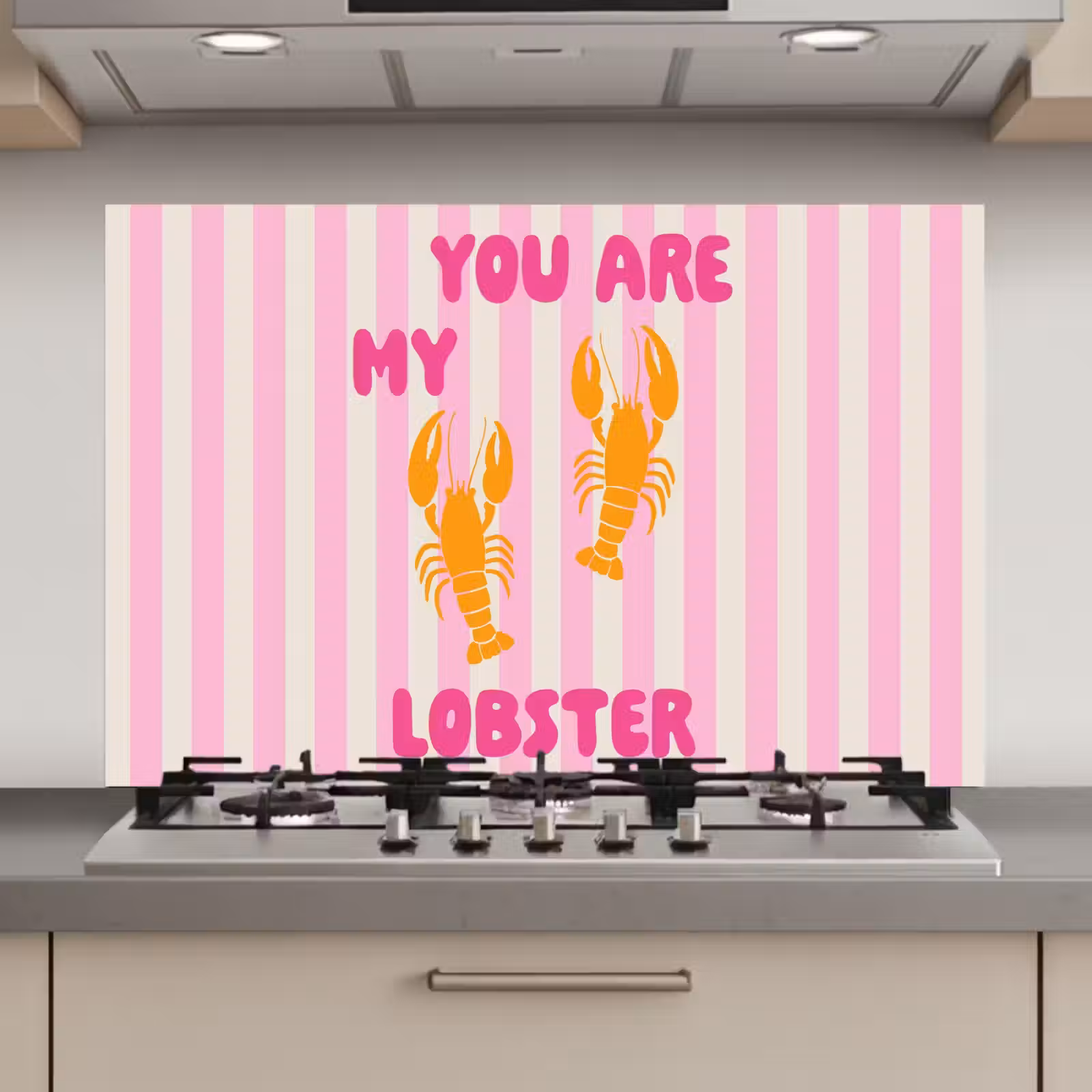 Spatscherm keuken - Lobster - Love - Valentijn — 1