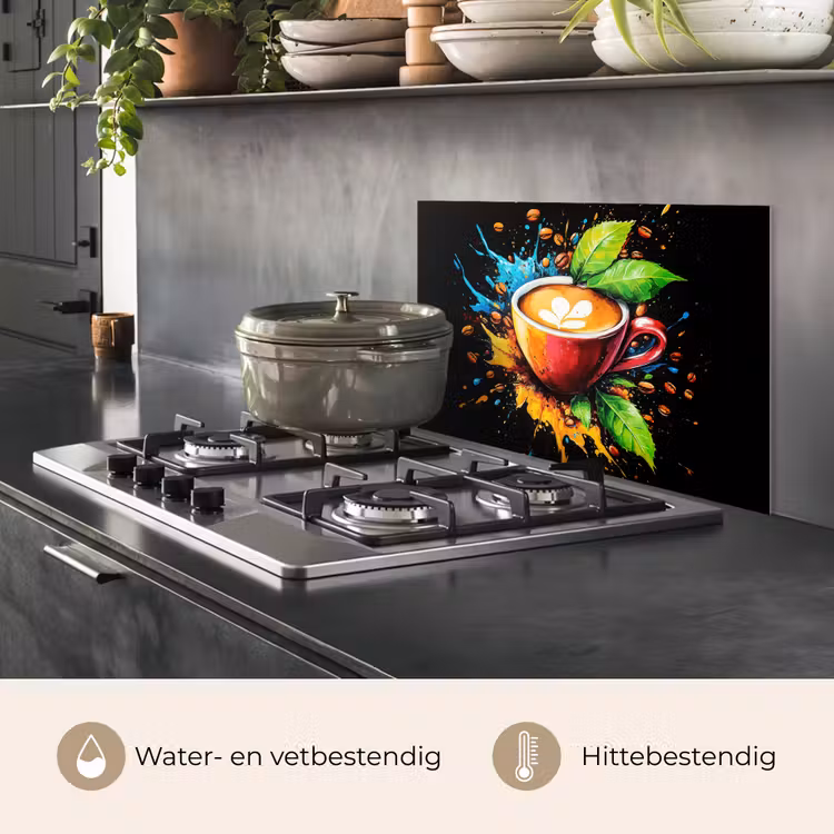 Spatscherm keuken - Koffie - Graffiti - Drinken - Abstract — 7