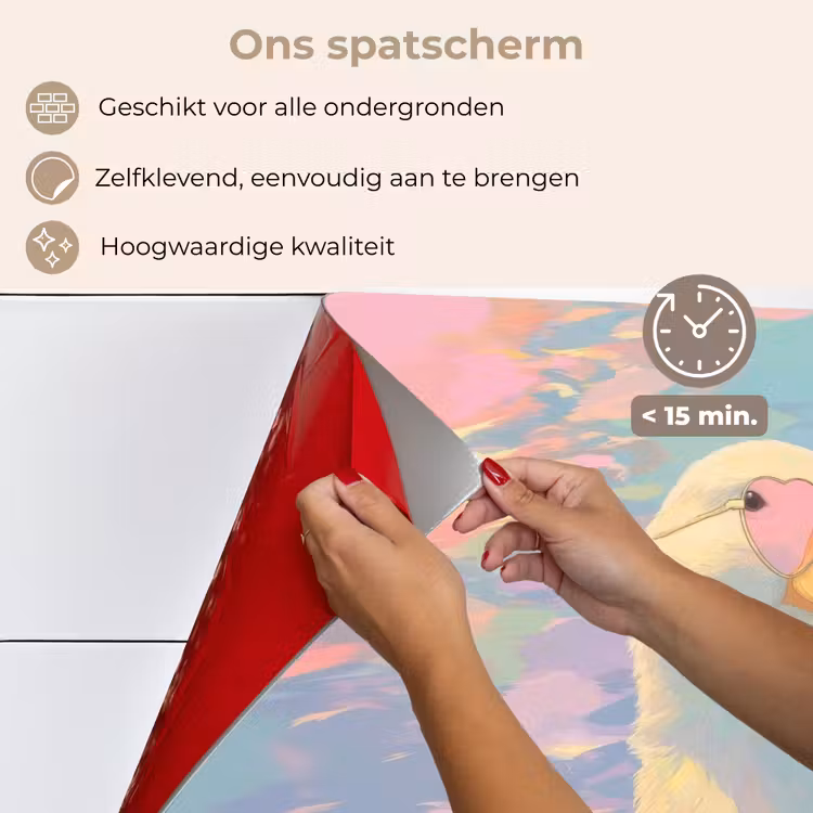 Spatscherm keuken - Eend - Zonnebril - Water — 4