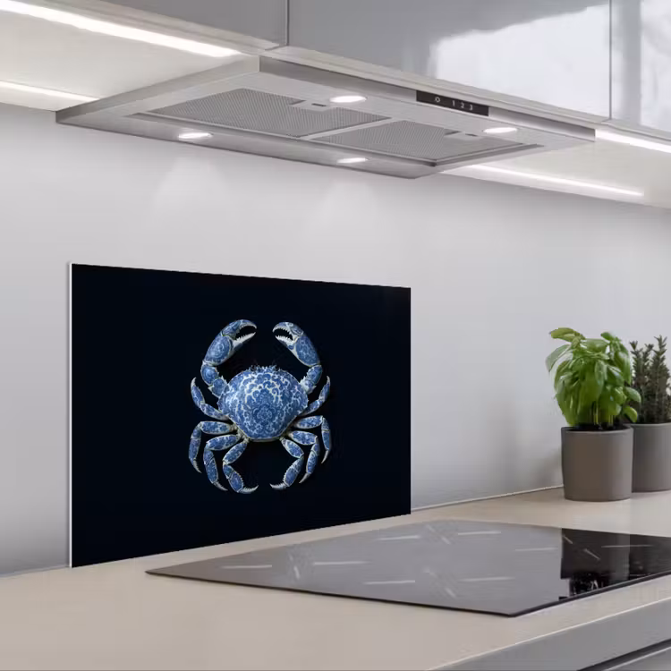 Spatscherm keuken - Krab - Delfts blauw - Dieren — 5