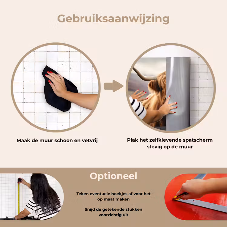Spatscherm keuken - Schotse hooglander - Landschap - Dier — 8