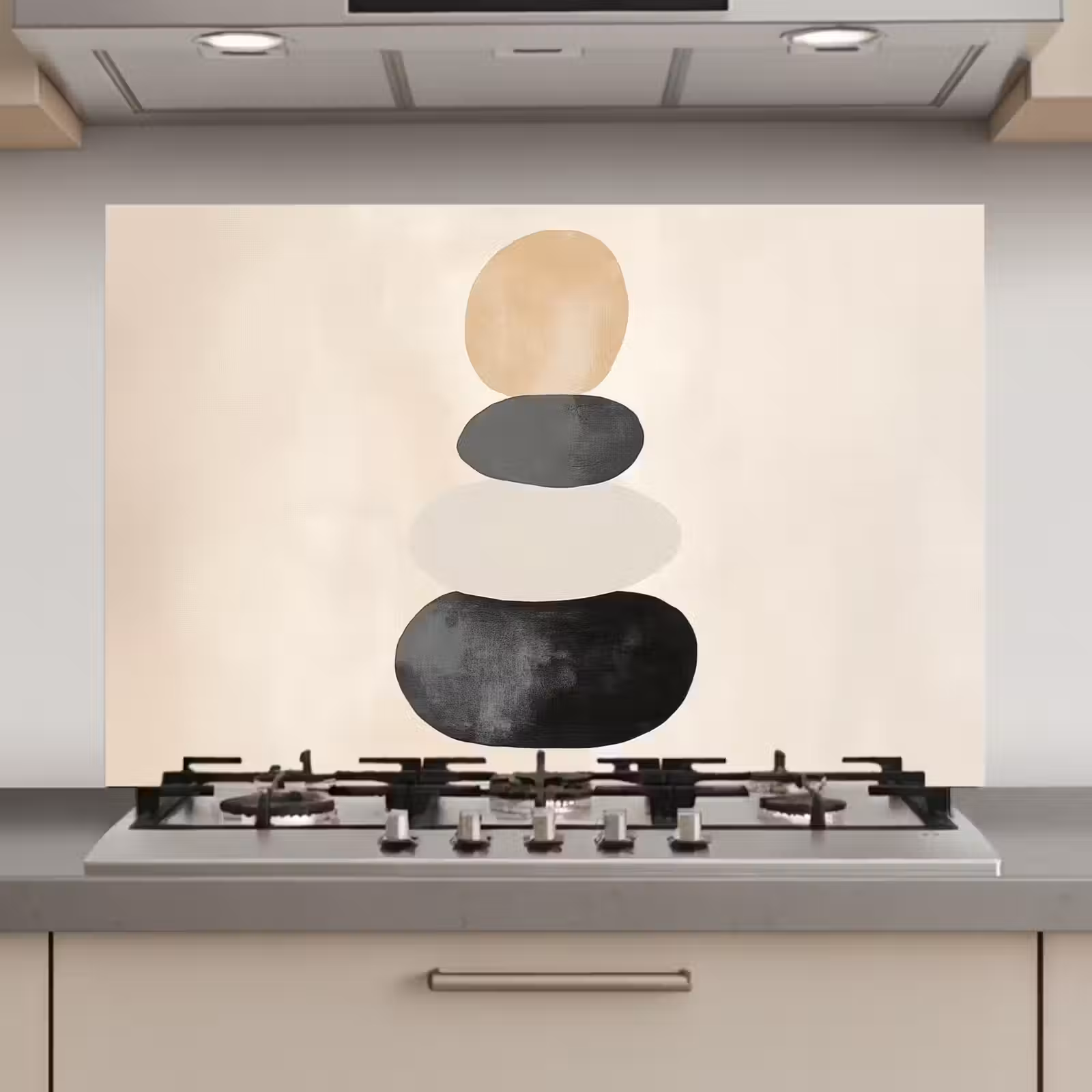 Spatscherm keuken - Japandi - Wabi sabi - Beige — 1