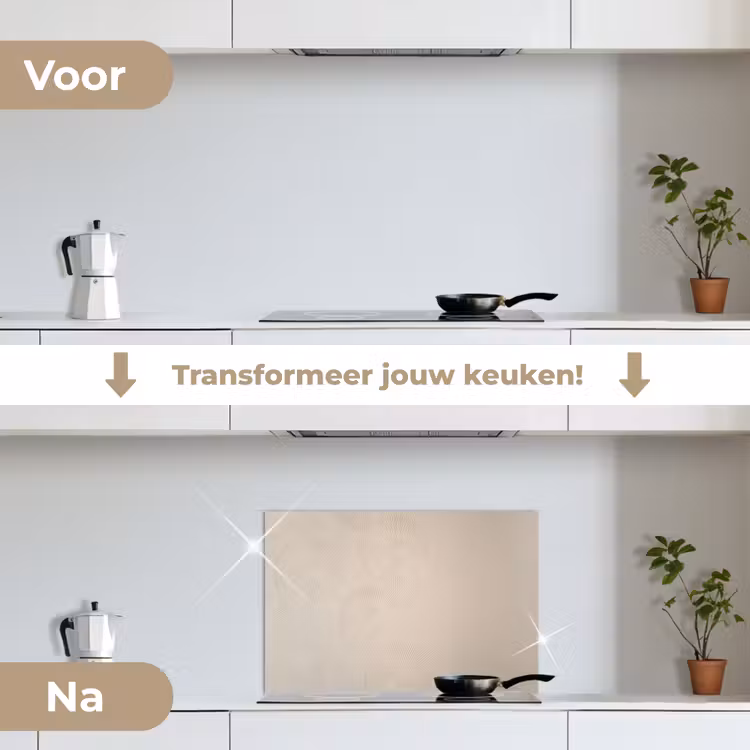 Spatscherm keuken - Japandi - Beige - Modern — 3
