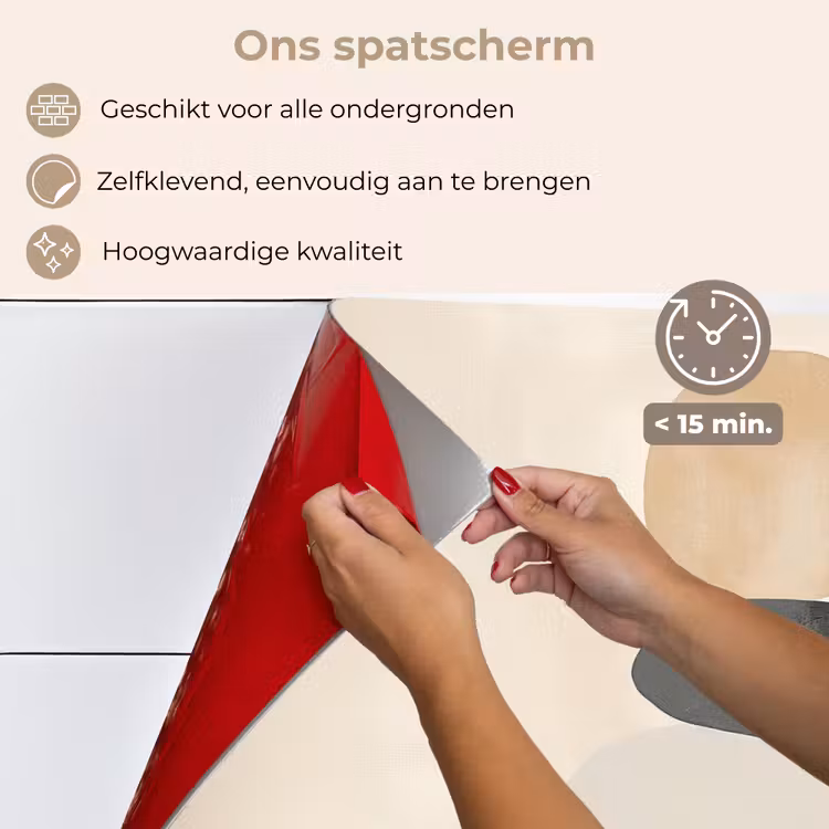 Spatscherm keuken - Japandi - Wabi sabi - Beige — 4