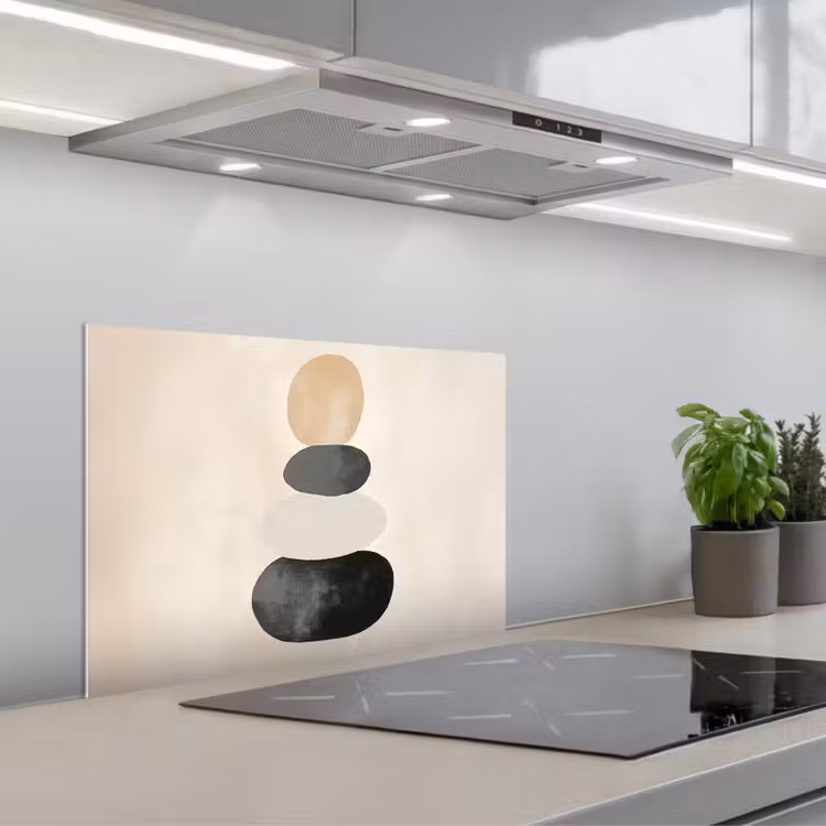 Spatscherm keuken - Japandi - Wabi sabi - Beige — 5
