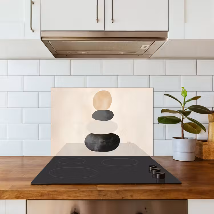 Spatscherm keuken - Japandi - Wabi sabi - Beige — 6