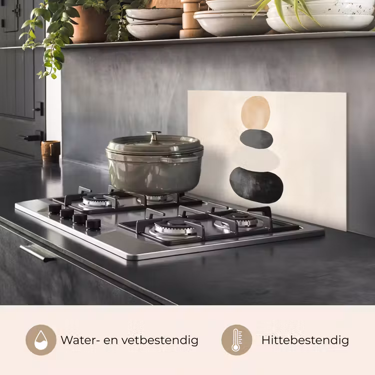 Spatscherm keuken - Japandi - Wabi sabi - Beige — 7