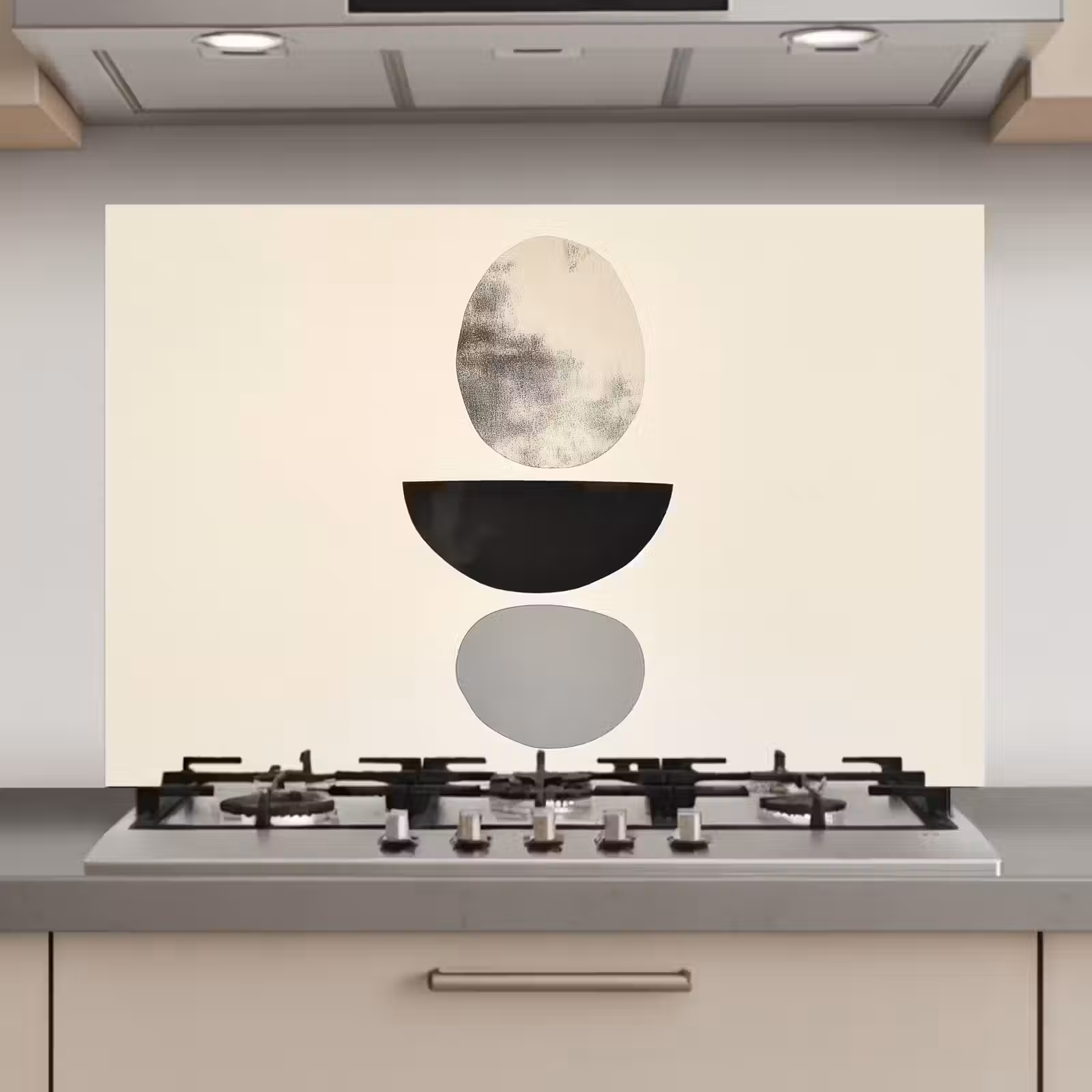 Spatscherm keuken - Beige - Japandi - Wabi sabi — 1